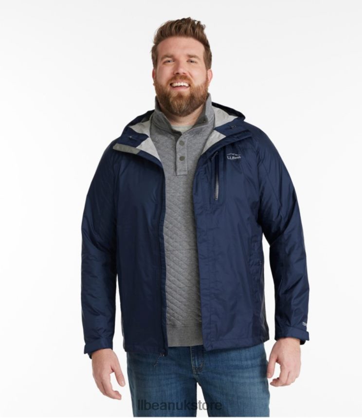 Outerwear L.L.Bean Trail Model Rain Jacket Nautical Navy Men 0VRR66224