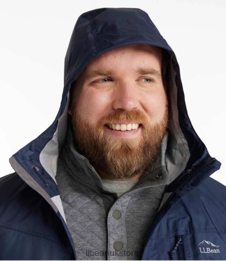 Outerwear L.L.Bean Trail Model Rain Jacket Nautical Navy Men 0VRR66224