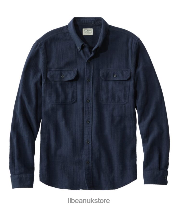 Clothing L.L.Bean 1912 Field Flannel Shirt Classic Navy Men 0VRR66185