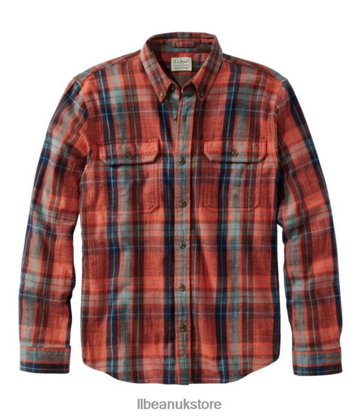 Clothing L.L.Bean 1912 Field Flannel Shirt Currant Men 0VRR663078
