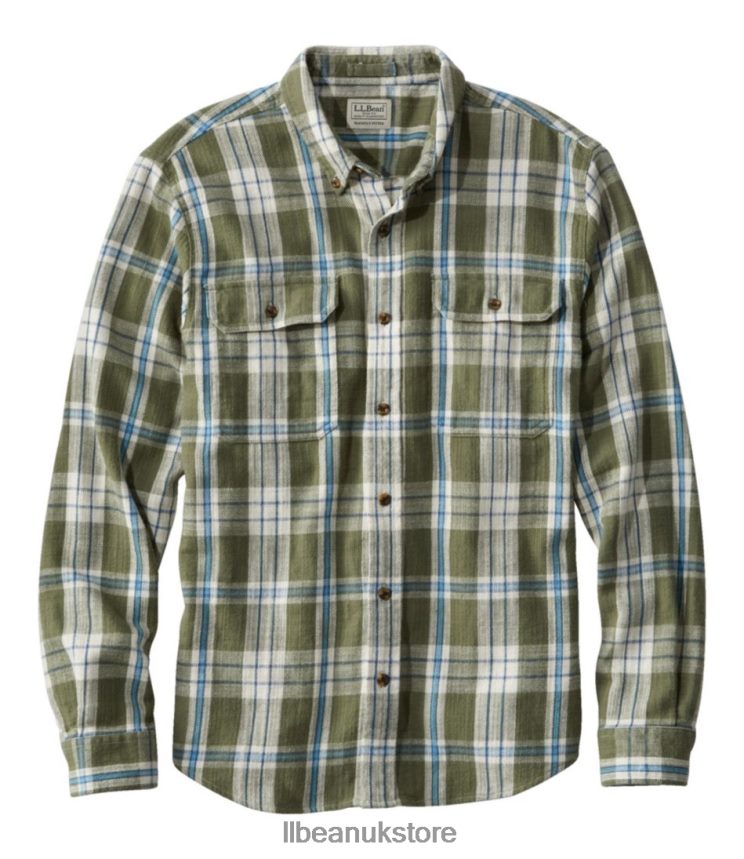 Clothing L.L.Bean 1912 Field Flannel Shirt Deep Olive Men 0VRR664692