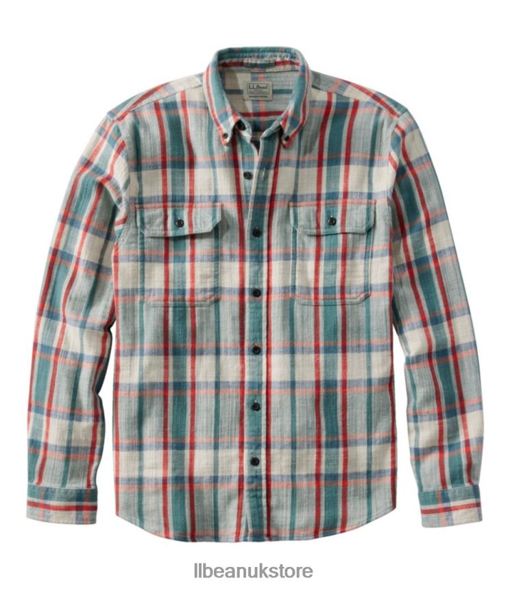 Clothing L.L.Bean 1912 Field Flannel Shirt Silver Birch Men 0VRR665742
