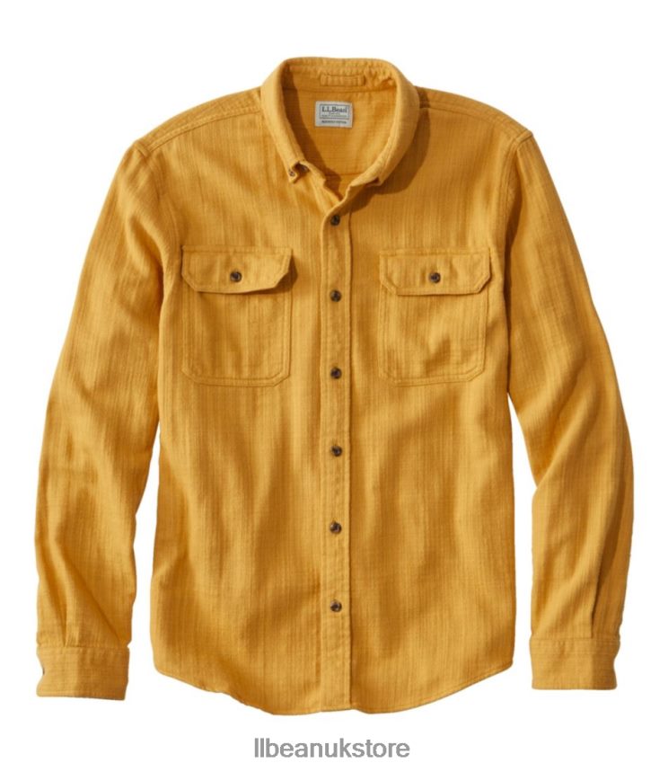 Clothing L.L.Bean 1912 Field Flannel Shirt Warm Gold Men 0VRR663079