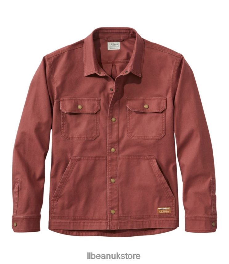 Clothing L.L.Bean BeanBuilt Canvas Shirt Jac Light Hickory Men 0VRR664915