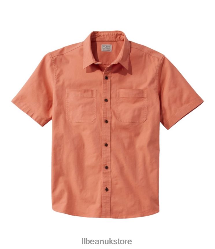 Clothing L.L.Bean BeanFlex Twill Shirt Faded Orange Men 0VRR664728