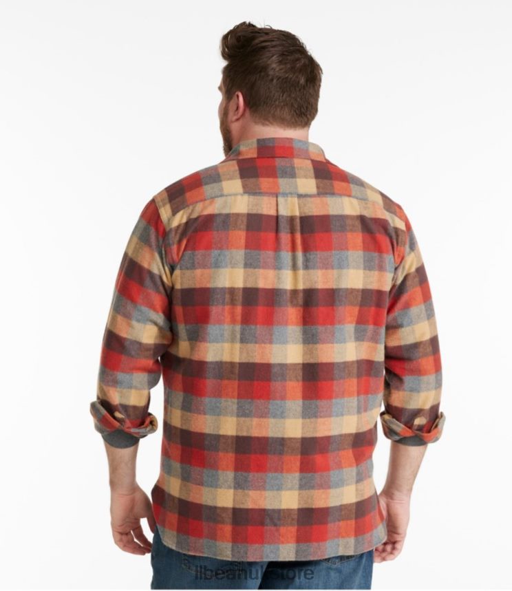 Clothing L.L.Bean Chamois Shirt Apple Cinnamon Men 0VRR666589