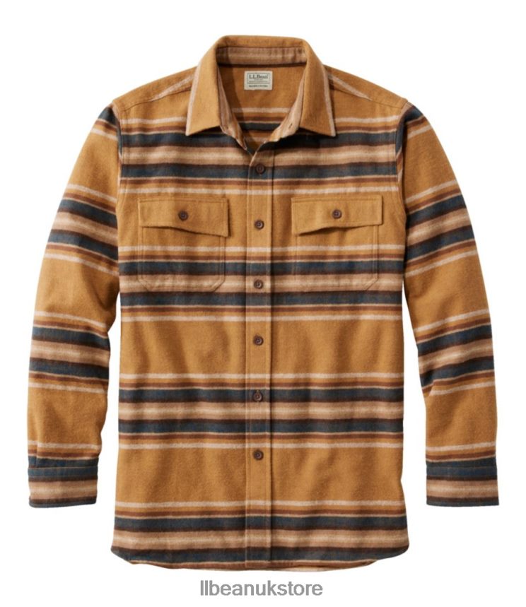 Clothing L.L.Bean Chamois Shirt Barley Multi Men 0VRR66155