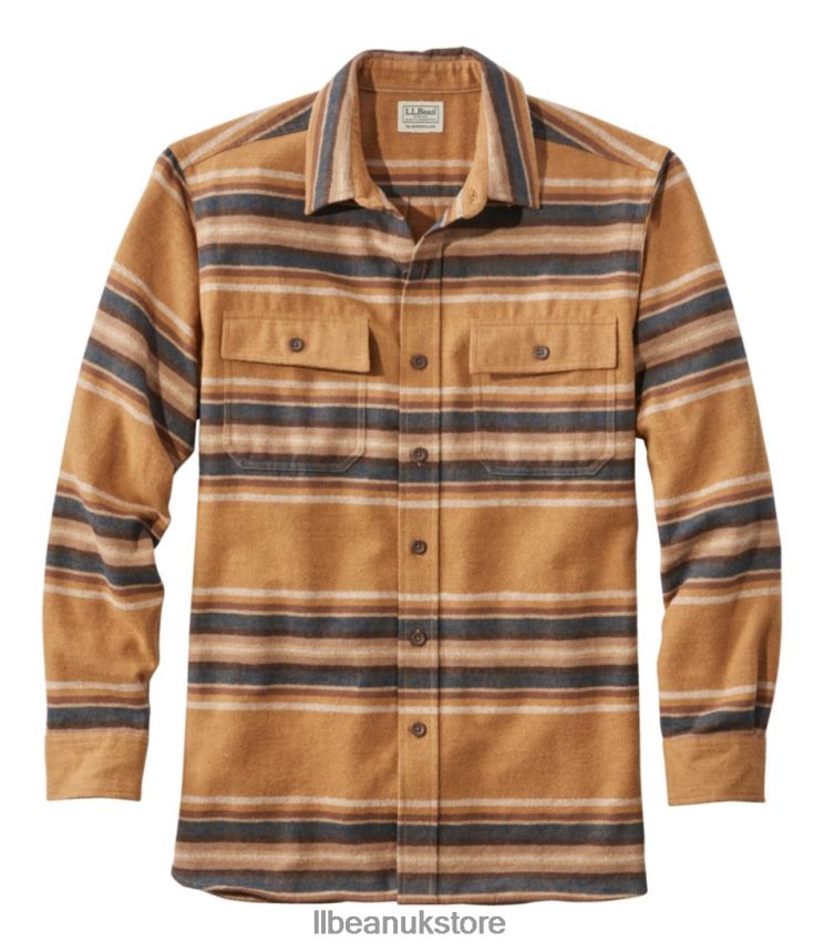 Clothing L.L.Bean Chamois Shirt Barley Multi Men 0VRR663556