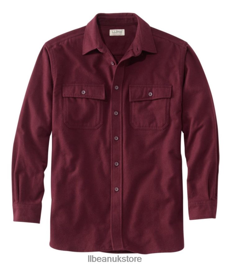 Clothing L.L.Bean Chamois Shirt Deep Wine Men 0VRR666564