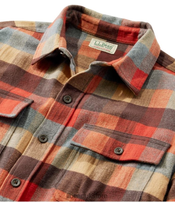 Clothing L.L.Bean Chamois Shirt Iron Blue Men 0VRR665905