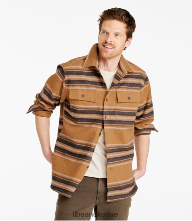 Clothing L.L.Bean Chamois Shirt Rangeley Blue Multi Men 0VRR663059