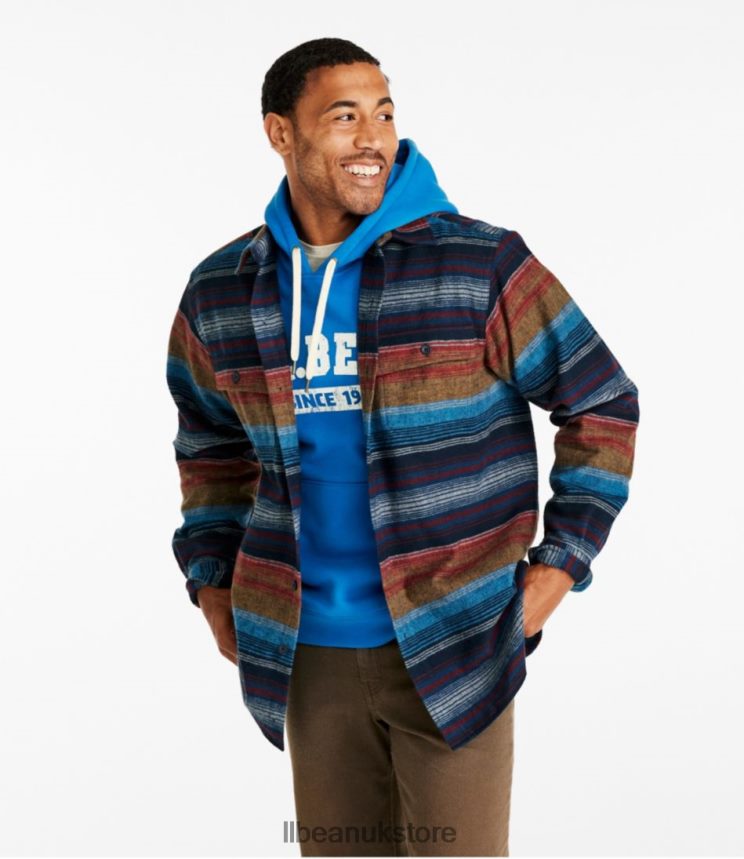 Clothing L.L.Bean Chamois Shirt Rangeley Blue Multi Men 0VRR665052