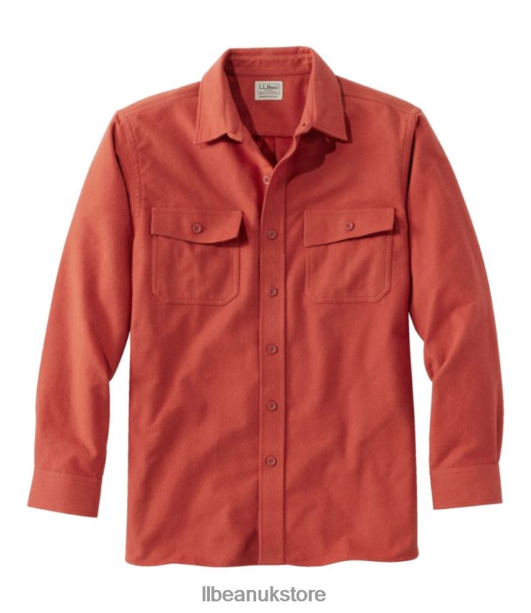Clothing L.L.Bean Chamois Shirt Rust Orange Men 0VRR666984
