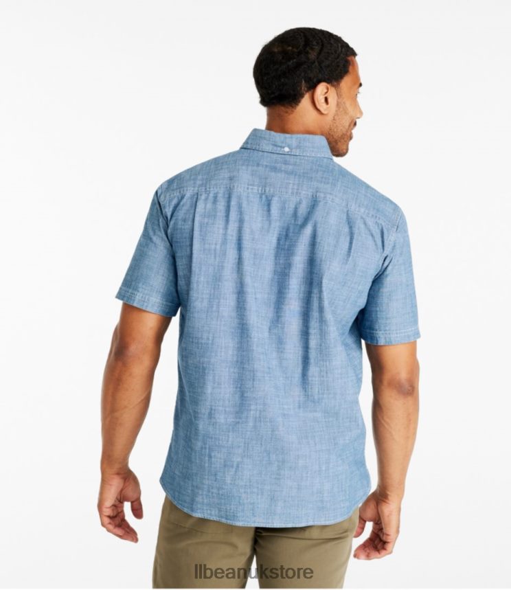 Clothing L.L.Bean Comfort Stretch Chambray Shirt Indigo Men 0VRR665019