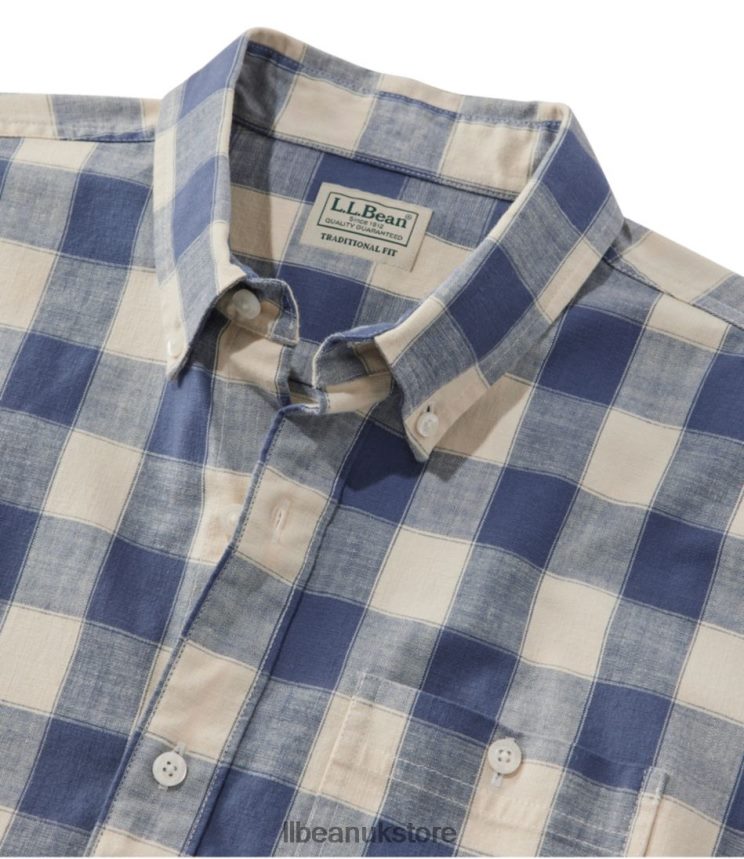 Clothing L.L.Bean Comfort Stretch Chambray Shirt Navy Men 0VRR665018