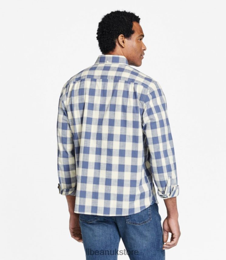 Clothing L.L.Bean Comfort Stretch Chambray Shirt Navy Men 0VRR665871