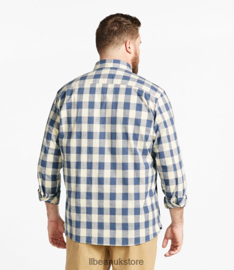 Clothing L.L.Bean Comfort Stretch Chambray Shirt Navy Men 0VRR665871