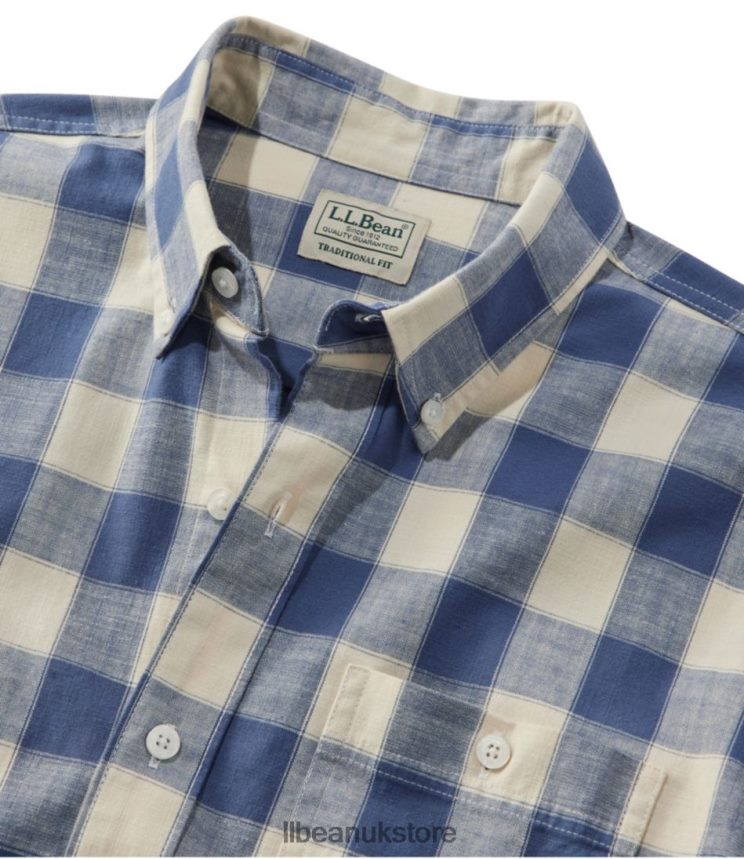 Clothing L.L.Bean Comfort Stretch Chambray Shirt Vintage Red Men 0VRR666565