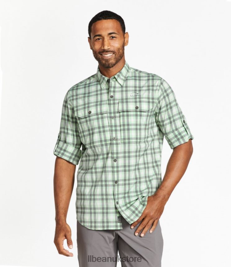 Clothing L.L.Bean No Fly Zone Long-Sleeve Shirt Marine Blue Men 0VRR663295