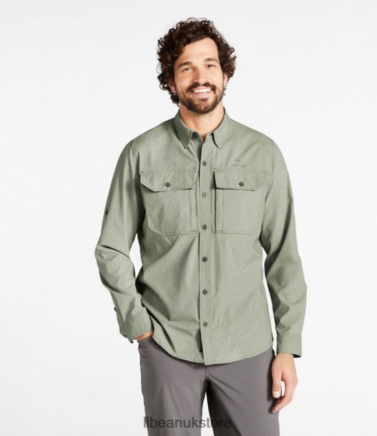 Clothing L.L.Bean No Fly Zone Shirt Deep Olive Men 0VRR66317