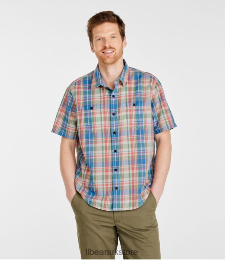Clothing L.L.Bean Rugged Linen Blend Shirt Barley Men 0VRR66404
