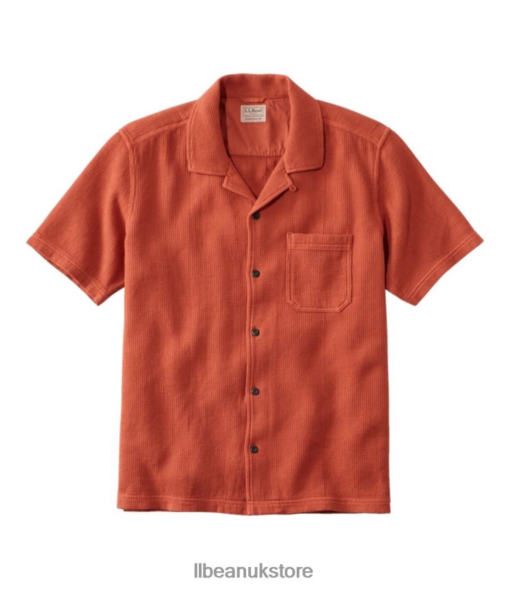 Clothing L.L.Bean Rugged Waffle Shirt Rangeley Blue Men 0VRR66337