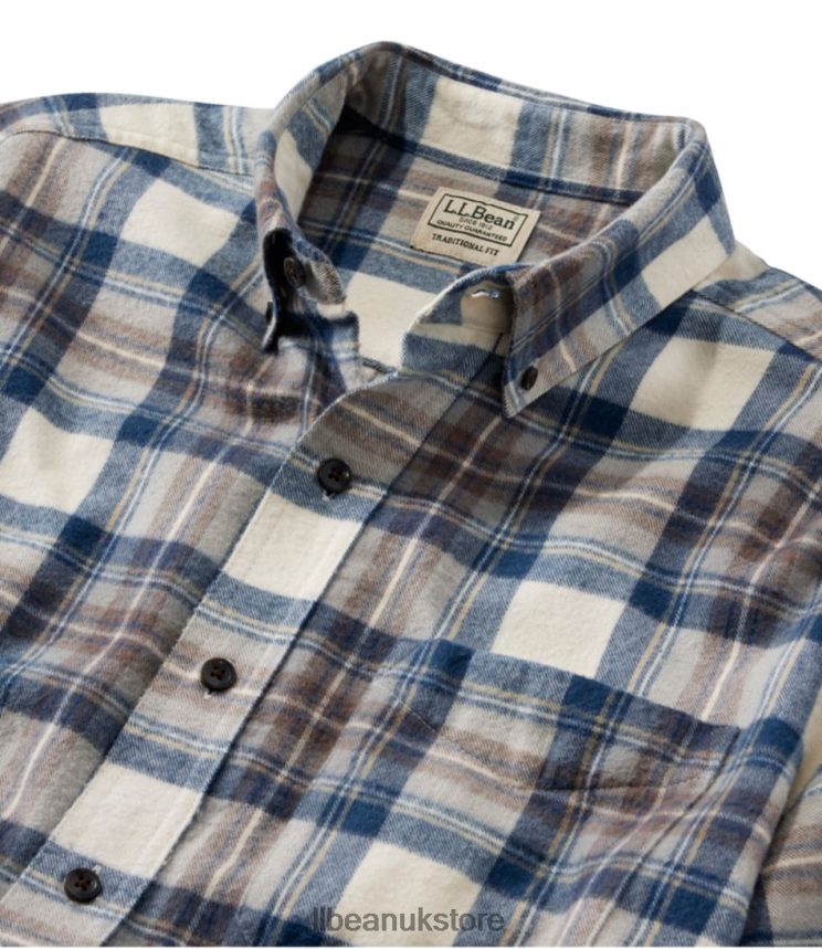 Clothing L.L.Bean Scotch Plaid Flannel Shirt Freeport Gray Men 0VRR666418