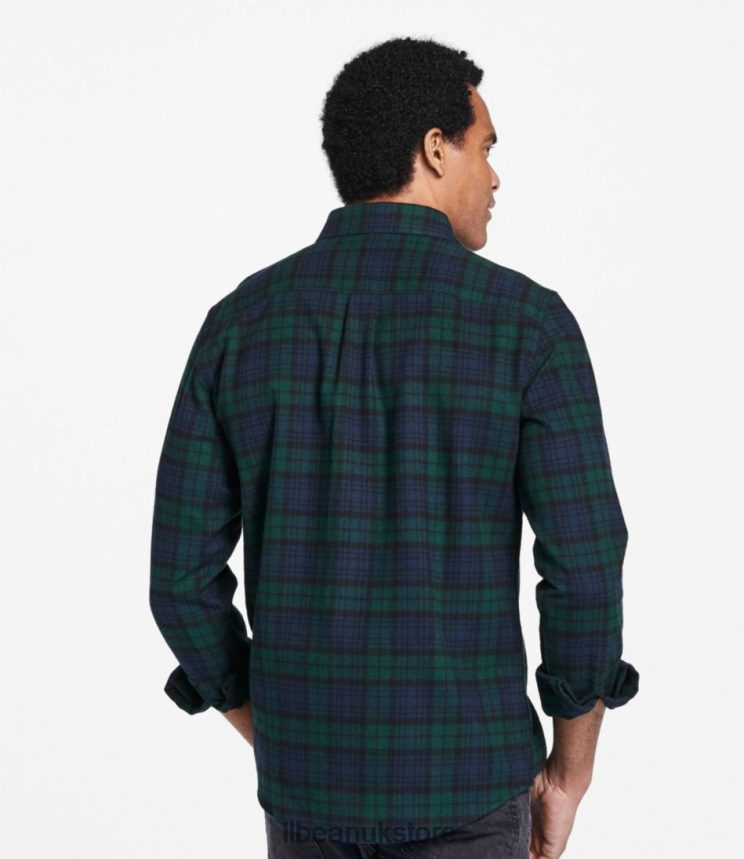 Clothing L.L.Bean Scotch Plaid Flannel Shirt Grey Stewart Men 0VRR664930