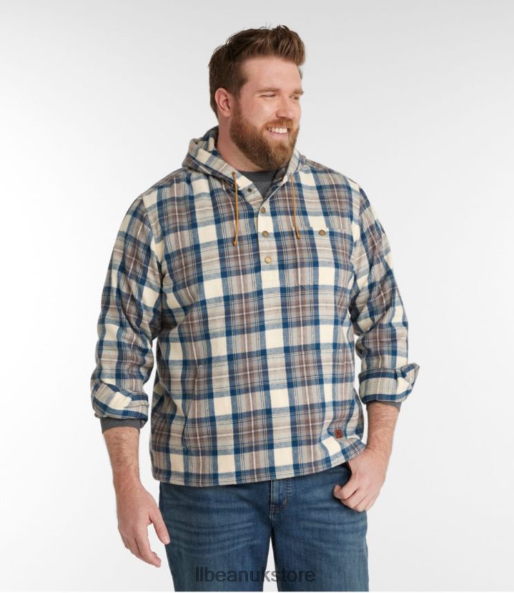 Clothing L.L.Bean Scotch Plaid Flannel Shirt Indigo Tartan Men 0VRR66749