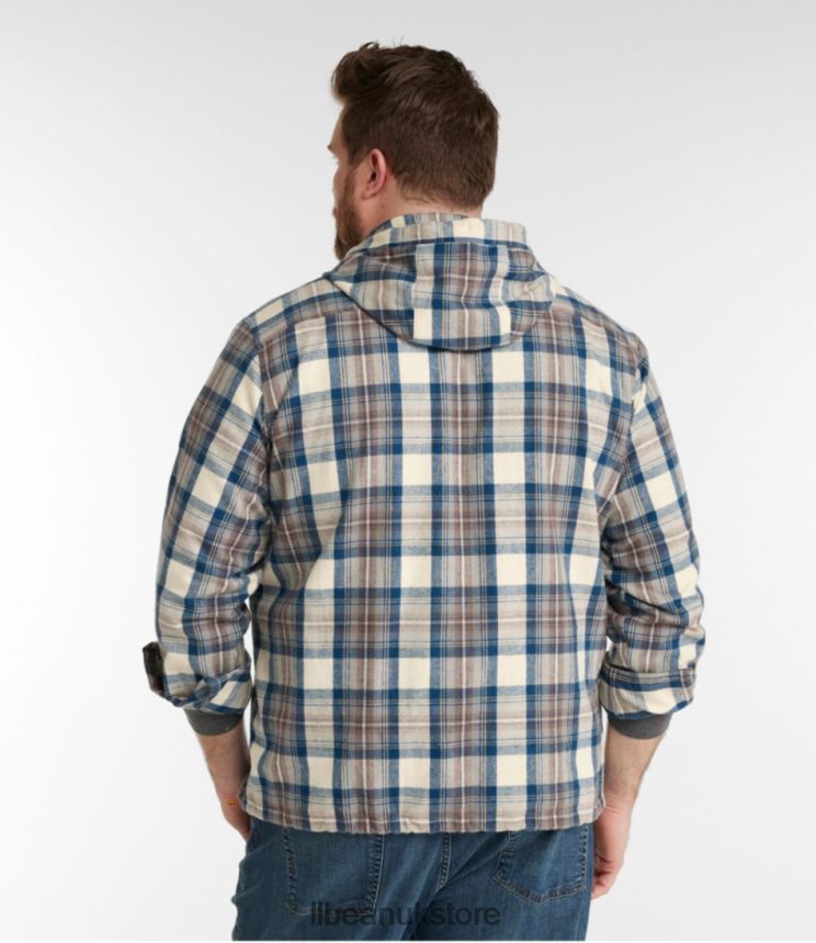 Clothing L.L.Bean Scotch Plaid Flannel Shirt Indigo Tartan Men 0VRR66749