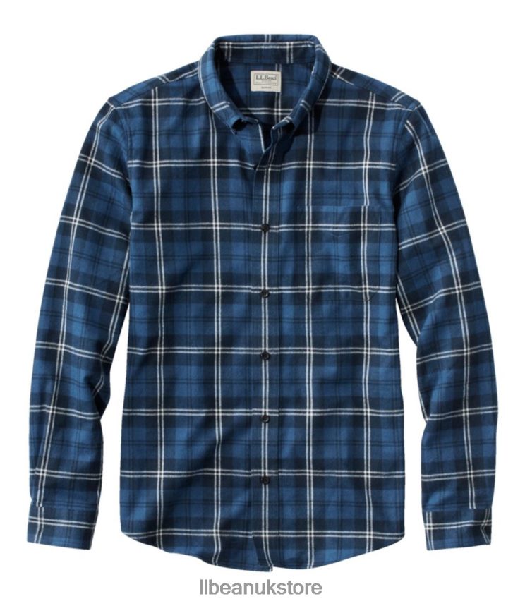 Clothing L.L.Bean Scotch Plaid Flannel Shirt Swan Men 0VRR667015