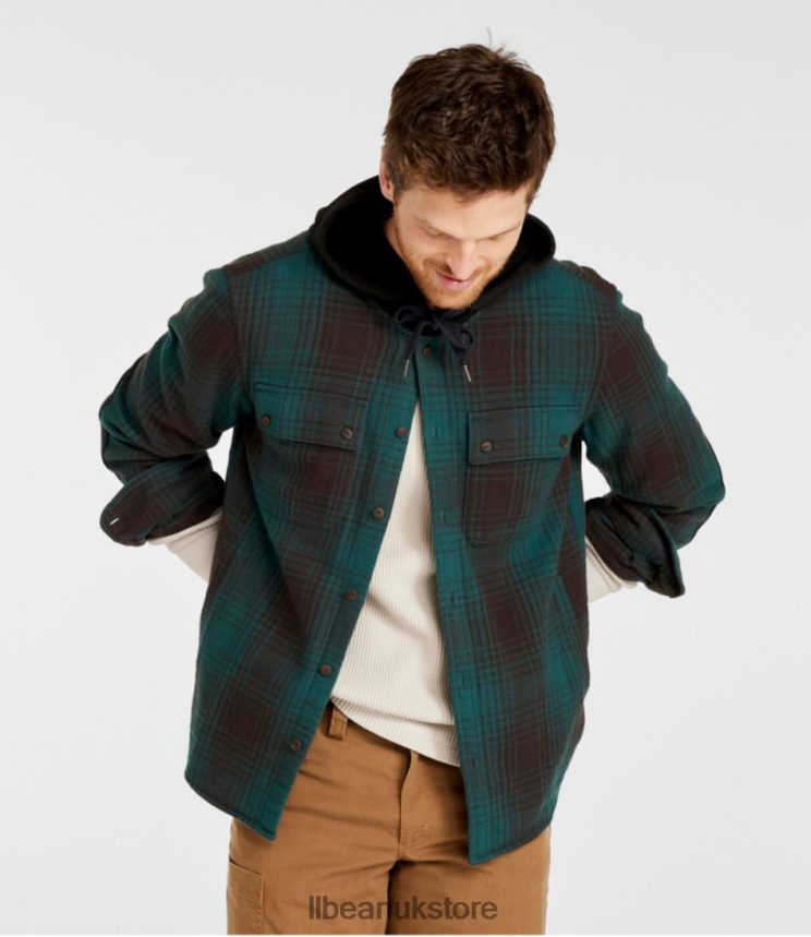 Clothing L.L.Bean Signature Heritage Textured Flannel Light Gray Heather Men 0VRR664990