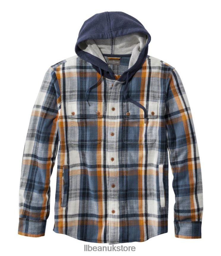 Clothing L.L.Bean Signature Heritage Textured Flannel Vintage Indigo Men 0VRR66629