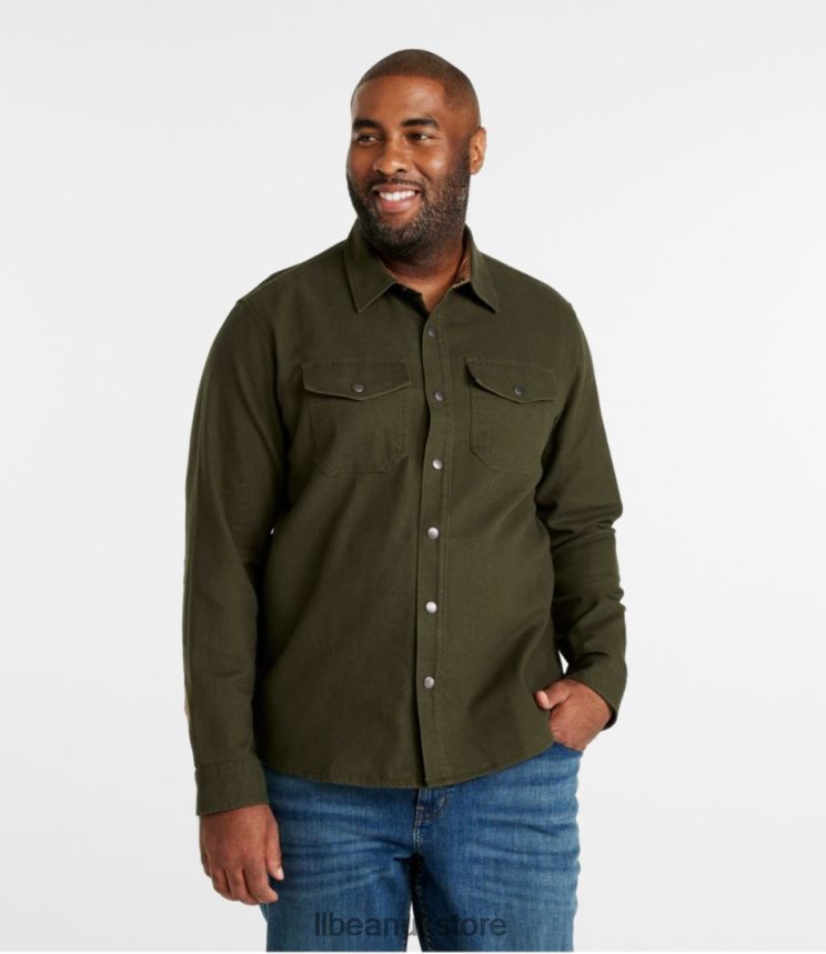 Clothing L.L.Bean Signature Rugged Soft Twill Shirt Cream Men 0VRR665031