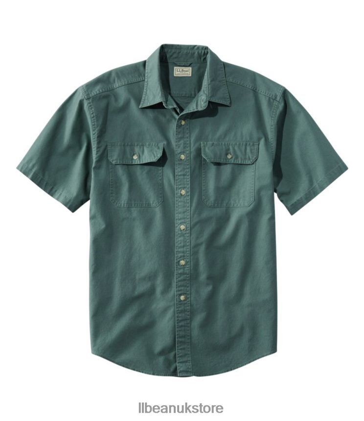 Clothing L.L.Bean Sunwashed Canvas Shirt Juniper Men 0VRR66676