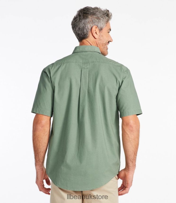 Clothing L.L.Bean Sunwashed Canvas Shirt Sunlit Coral Men 0VRR665979