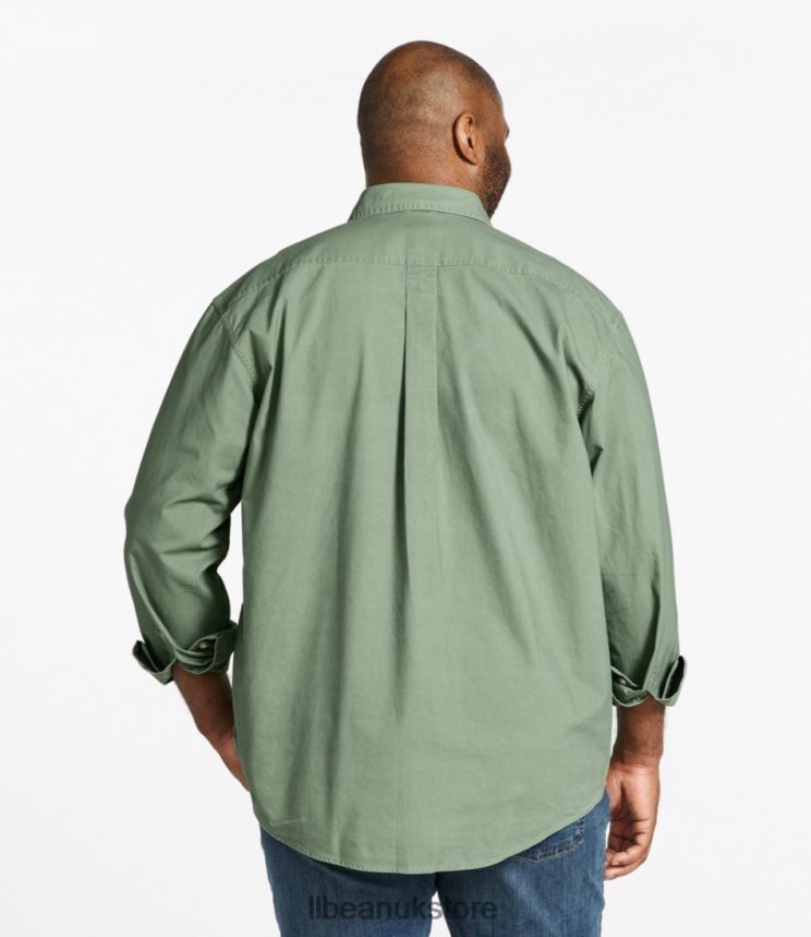 Clothing L.L.Bean Sunwashed Canvas Shirt Sunlit Coral Men 0VRR667026