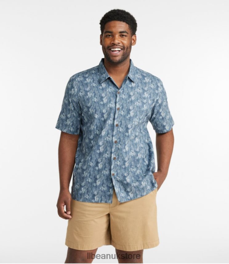Clothing L.L.Bean Tropics Shirt Mallard Blue Bandana Men 0VRR666444