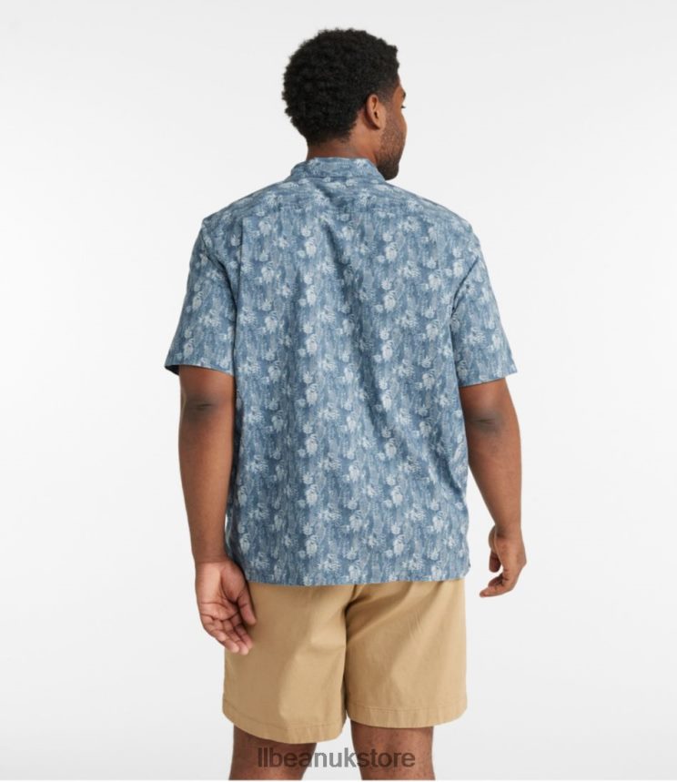Clothing L.L.Bean Tropics Shirt Mallard Blue Bandana Men 0VRR666444