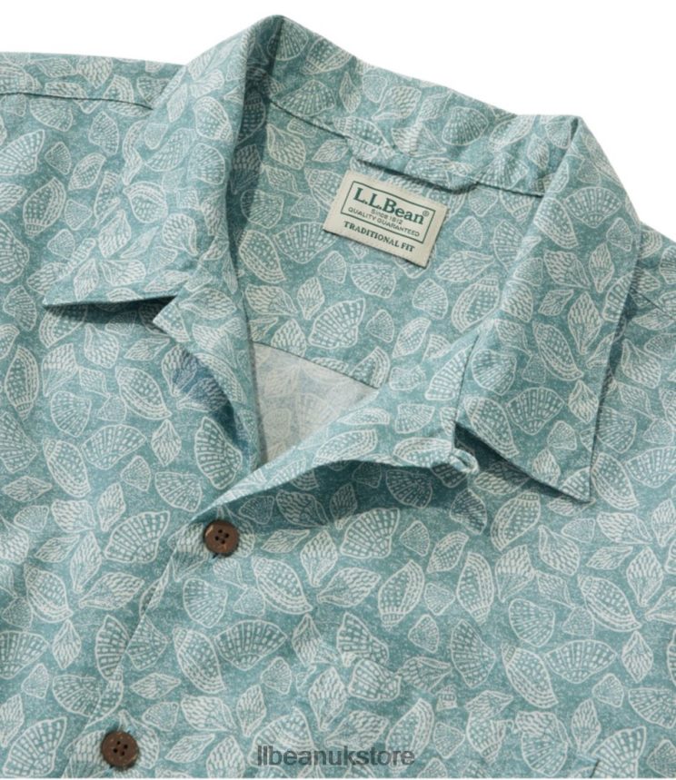 Clothing L.L.Bean Tropics Shirt Silver Birch Fish Men 0VRR667174