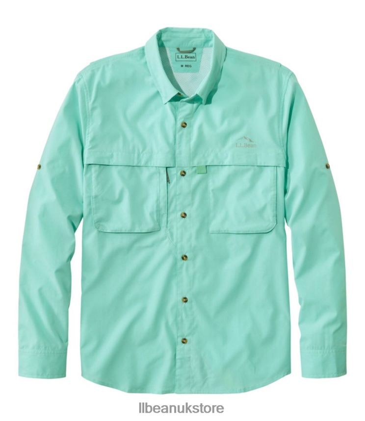 Clothing L.L.Bean Tropicwear Shirt Faded Jade Men 0VRR664744