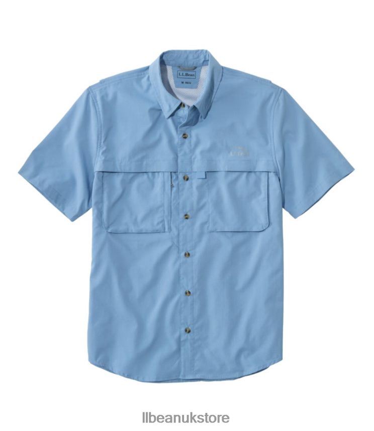 Clothing L.L.Bean Tropicwear Shirt Soft Blue Men 0VRR664754