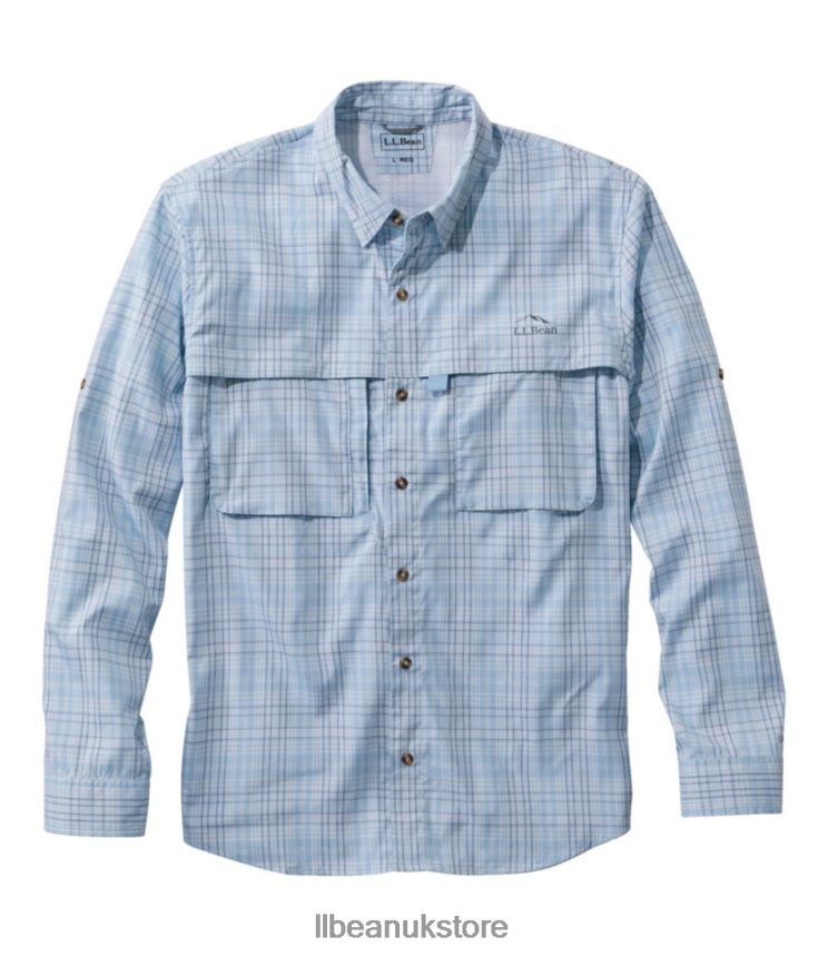 Clothing L.L.Bean Tropicwear Shirt Surf Blue Men 0VRR664013