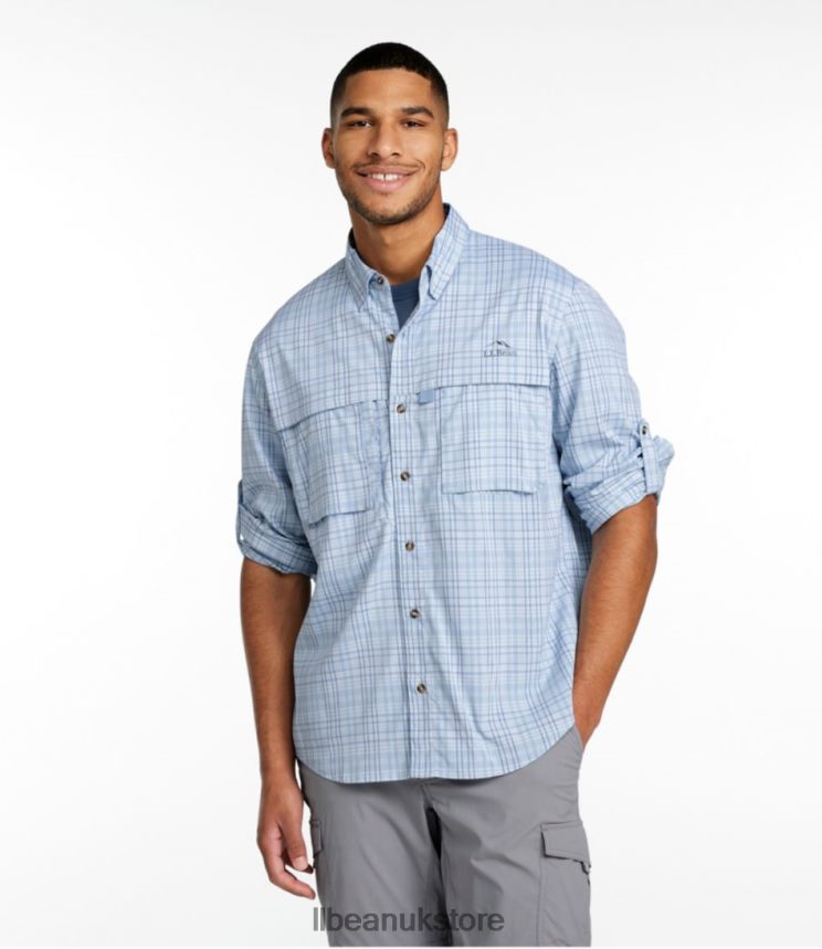 Clothing L.L.Bean Tropicwear Shirt Surf Blue Men 0VRR664013