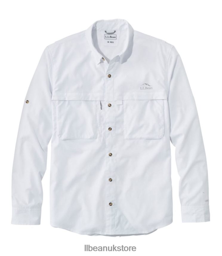 Clothing L.L.Bean Tropicwear Shirt White Men 0VRR666504