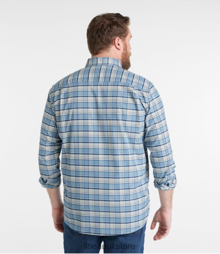 Clothing L.L.Bean Comfort Stretch Oxford Shirt Bayside Blue Men 0VRR663206