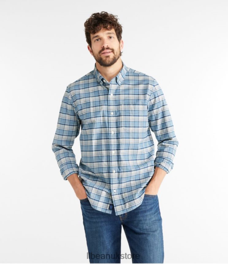 Clothing L.L.Bean Comfort Stretch Oxford Shirt Vanilla Men 0VRR66321