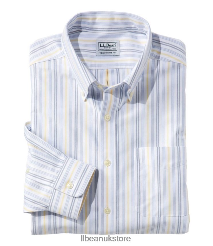Clothing L.L.Bean Wrinkle-Free Classic Oxford Cloth Shirt Arctic Blue Men 0VRR663511