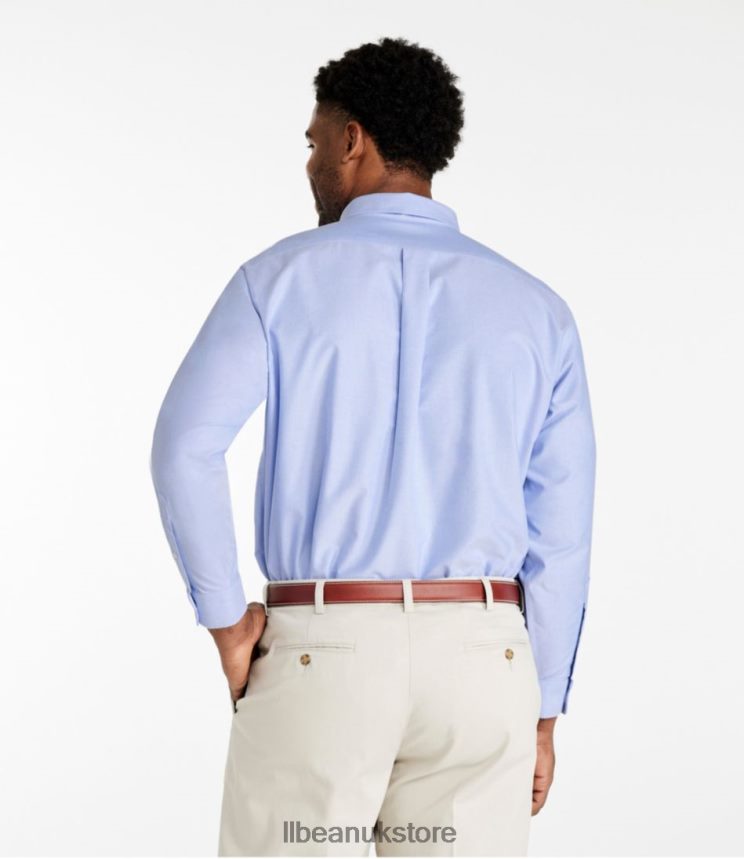 Clothing L.L.Bean Wrinkle-Free Classic Oxford Cloth Shirt French Blue Men 0VRR66682