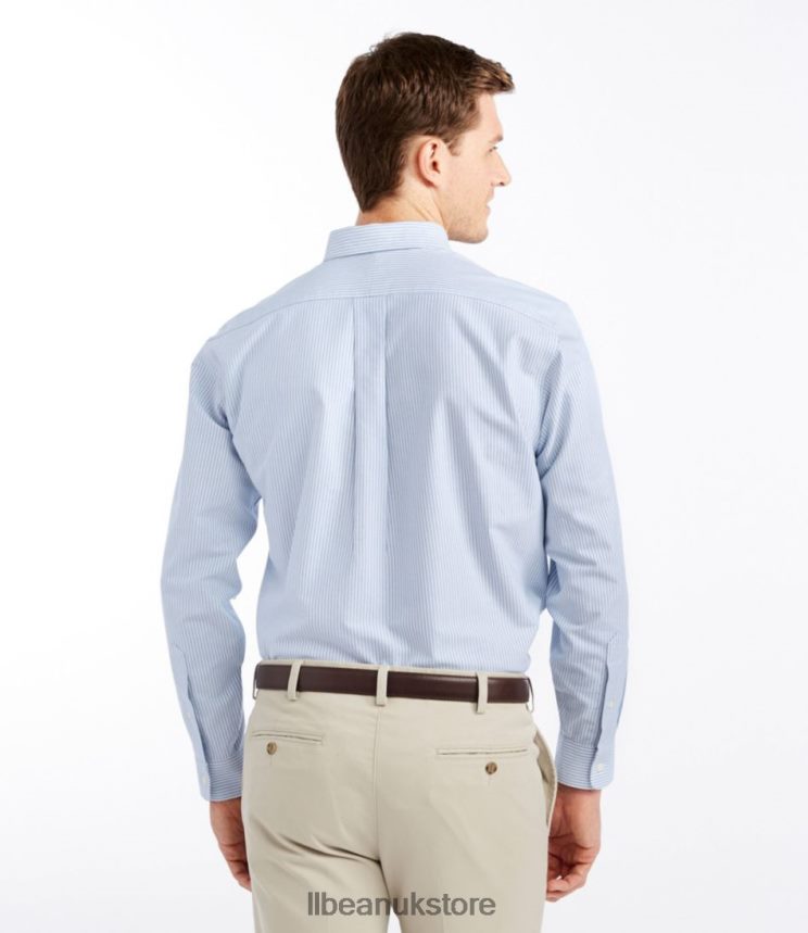 Clothing L.L.Bean Wrinkle-Free Classic Oxford Cloth Shirt French Blue Men 0VRR66704